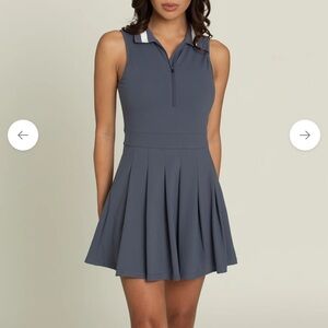 Gold Hinge Pleated Dress